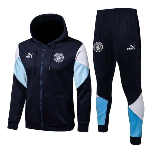 Chandal Con Capucha Manchester City 2022 Negro Azul